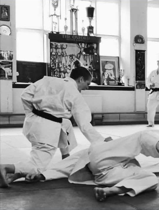 Karate training at the club